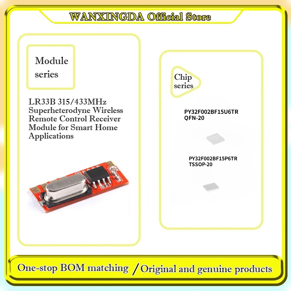 433Mhz Receiver Module - Module de réception PY32F002BF15P6TR LR33B 315/433MHz,