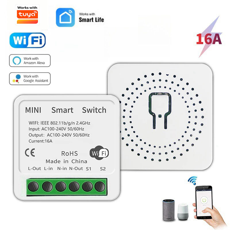 Diy Home Automation Controller - Interrupteur intelligent WiFi miniature 16A à