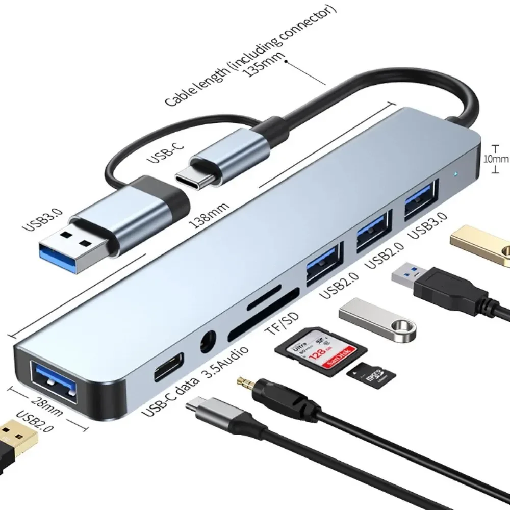 Home Assistant Sd - Hub USB-C 8 en 2 avec