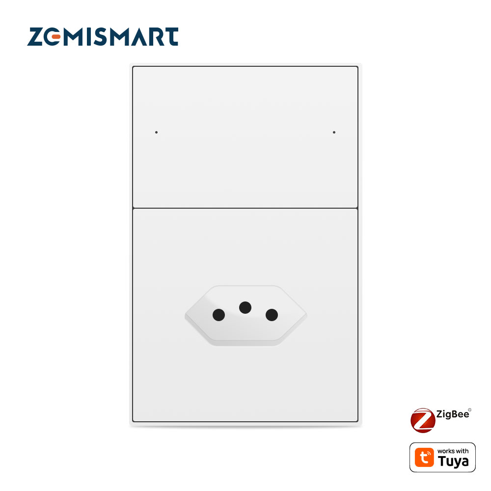 Matter Hub Thread - Zemismart-Prise brésilienne Zigbee 10A, fonctionne avec
