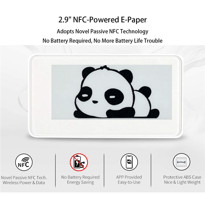 Display Epaper 2.9 - Waveshare 2.9 pouces sans fil NFC