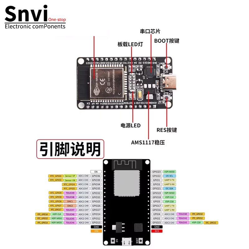 Carte de développement ESP32,  - Esp8266 Nodemcu Board avis et prix