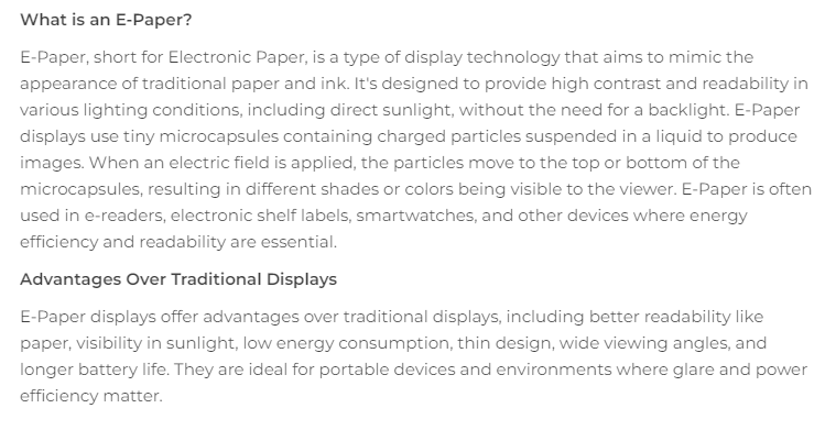 104990852 Écran EInk EPaper mo - Display Epaper 2.9 avis et prix